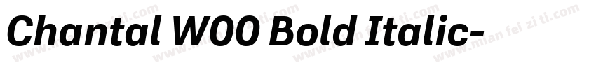 Chantal W00 Bold Italic字体转换